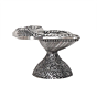 Shankh Shape Silver Finish Oil Lamp for Pooja BH12083