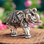 Decorative Silver Finish Elephant Idol for Home Decor, Office Table, Vastu & Good Luck Symbol BH12084
