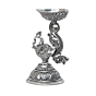 Silver Finish Peacock Diya for Home Temple, Aarti & Festival Decor BH12085