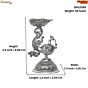 Silver Finish Peacock Diya for Home Temple, Aarti & Festival Decor BH12085