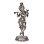 Silver Lord Krishna Murti with Flute for Home Temple BH12088
