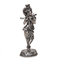 Silver Lord Krishna Murti with Flute for Home Temple BH12088