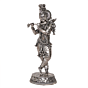 Silver Lord Krishna Murti with Flute for Home Temple BH12088