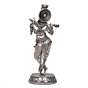 Silver Lord Krishna Murti with Flute for Home Temple BH12088
