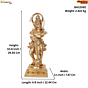 Large Brass Hanuman Statue for Home Temple BH12092