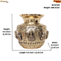 Decorative Brass Pooja Kalash with Ashta Lakshmi Design for Home Temple, BH12129