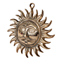 Brass Sun God Wall Hanging for Home Entrance, Vastu & Spiritual Decoration BH12131