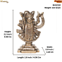 Small Brass Shrinathji Statue for Home Temple BH12132