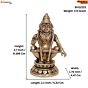 Brass Lord Ayyappan Idol for Home Temple BH12223