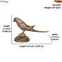Decorative Brass Parrot Showpiece for Home Decor KBH12228