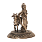 Brass Krishna with Cow Idol BH12234