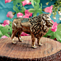 Decorative Brass Lion Statue for Vastu, Office Desk & Living Room BH12237