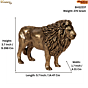 Decorative Brass Lion Statue for Vastu, Office Desk & Living Room BH12237