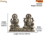 Brass Ganesh Lakshmi Idol for Home Temple BH12249