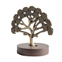 White Metal Banyan Tree Showpiece BH12316