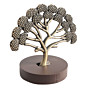 White Metal Banyan Tree Showpiece BH12316