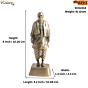 White Metal Sardar Vallabhbhai Patel Mini Idol for Home & Office Decor BH12318