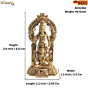 Small Laxmi Narayan Murti for Home Temple, Car Dashboard & Office Decor BH12352