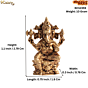 Small Ganpati Murti for Car Dashboard, Home Temple & Office Decor BH12359