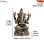 Small Ganpati Murti for Car Dashboard, Office & Gifting BH12370