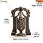 Mini Brass Tirupati Balaji Idol for Home Decor & Puja BH12373