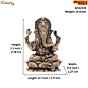 Brass Ganesh Small Idol for Home Temple, Car Dashboard & Gift BH12374