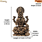  Brass Lakshmi Small Murti for Home Temple, Car Dashboard & Gift, BH12375