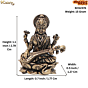  Brass Saraswati Maa Small Murti for Study Table, Home Temple & Gift, BH12376