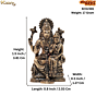 Mini Brass Narasimha Idol for Home Temple & Gift BH12381