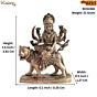 Mini Brass Durga Maa Idol for Home Decor & Puja BH12382