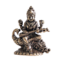 Small Brass Goddess Saraswati Murti for Study Table, Temple & Gifting BH12383