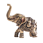 Mini Brass Elephant Statue for Home Decor & Vastu