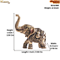 Mini Brass Elephant Statue for Home Decor & Vastu