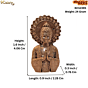 Mini Brass Buddha Idol for Home Decor, Office & Gift, BH12395