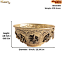 Brass Urli Bowl with Ashta Lakshmi Design for Home Decor & Puja BH12399