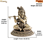 Brass Bal Krishna Murti for Temple, Jhula & Gifting BH12400