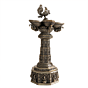 Brass Ashta Lakshmi Peacock Deepak for Home Temple & Decor BH12402