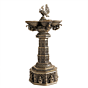 Brass Ashta Lakshmi Peacock Deepak for Home Temple & Decor BH12402