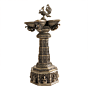 Brass Ashta Lakshmi Peacock Deepak for Home Temple & Decor BH12402