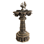 Brass Ashta Lakshmi Peacock Deepak for Home Temple & Decor BH12402