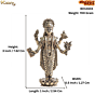 Brass Lord Dhanvantari Statue for Health, Ayurveda & Gifting BH12403