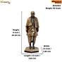 Zinc Statue of Unity Idol Showpiece for Home Decor & Gift, BH12413