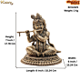 Brass Bal Gopal Idol for Home Temple, Janmashtami & Gift BH12425