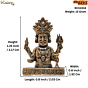 Mini Brass Nakoda Bhairav Idol for Home Temple & Gift BH12434