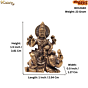 Mini Brass Gaj Lakshmi Idol for Home Temple, Vastu & Gift BH12440