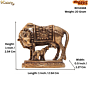 Mini Brass Cow & Calf Idol for Home Temple & Gift BH12448