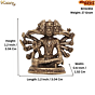 Mini Brass Panchmukhi Hanuman Idol for Protection, Pooja & Gift BH12451