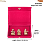 Brass Ganesh Lakshmi Saraswati Idol Set with Velvet Box BHB09985