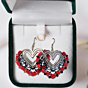Aapan Kala Earring Red Heart Shaped