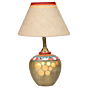 Earthen Handcrafted Table Lamp with Brown Shade